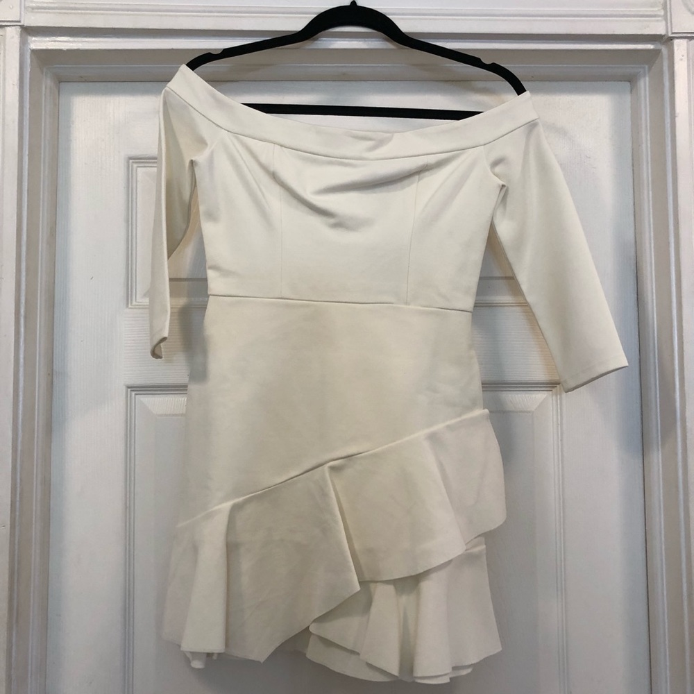 NBD White off the shoulder dress